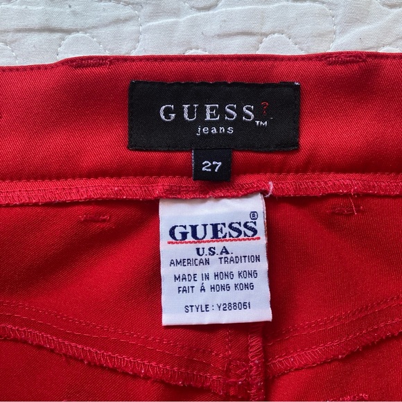 Vintage 00s Cherry Red Guess Pants 🍒 - Picture 8 of 9